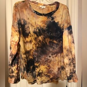Women’s Plus Umgee Sz 1X Tie Dye Long Sleeve Shirt